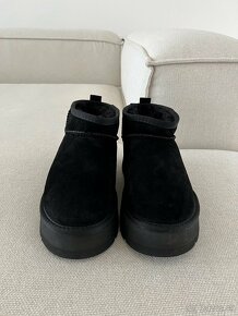 Ugg platform mini dámske čizmy čierné - 16