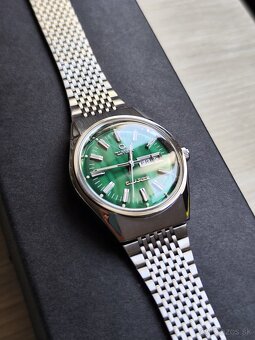 TIMEX Q Diver Reissue GMT - Green & Silver + Originál box - 16