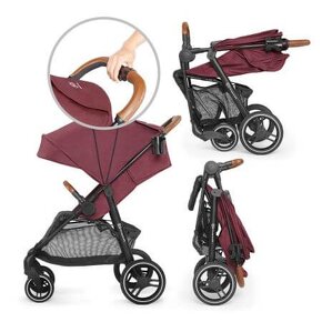 Športový kočiar Kinderkraft GRANDE LX burgundy - 16