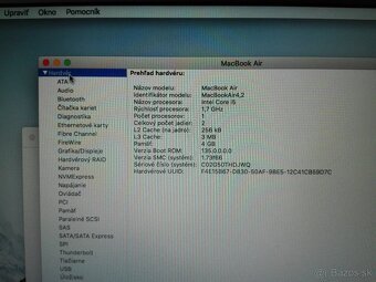 Apple MacBook Air. 13,3“. i5. SSD 256 GB. Nová nabíjačka. - 16