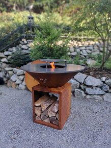 Ohniskovy gril 100cm corten - 16