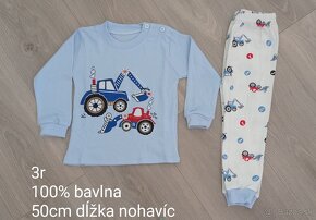 Bavlnené pyžamo motív traktor bager ...3-4r - 17