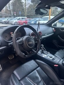 AUDI VOLANT KARBONOVY - zkoseny - karbon - perforovana koža - 17