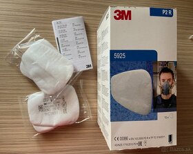 3M 6000 kompletná profi polomaska uhlíkové + prachové filtre - 17