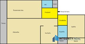 Prakticky riešený 3i byt v centre, garáž, veľká terasa, šatn - 17