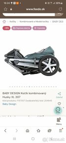 BABY DESIGN Kočík kombinovaný Husky XL 207 - 17