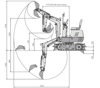 Predám minibáger 6,3 kw - 17