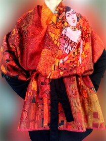 Šál vlnený Gustav Klimt - Adele - 17