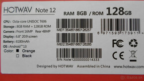 ♦️ HOTWAV  NOTE  12 - 128 GB ♦️ - 17