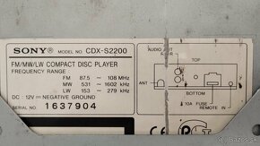 Predám autorádio Sony CDX-S2200 - 17