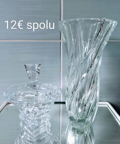 Retro sklenené vázy, dóza - 17