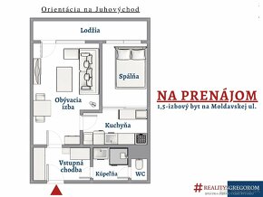 Zariadený 1,5-izb. byt so 6-m lodžiou na Terase – Moldavská - 17