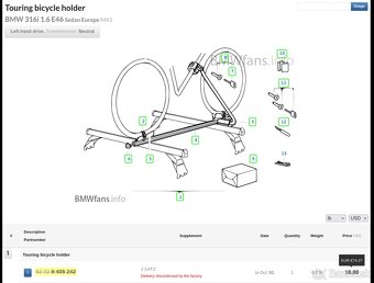 OEM Stresne nosice bicyklov BMW - 17