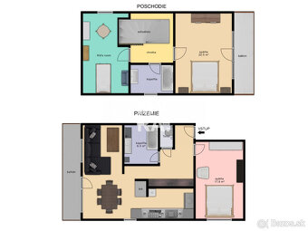 PREDAJ / 4-izbový mezonet 133 m2 s dvoma balkónmi / Vysoké T - 17