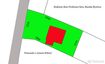 PROFESORA SÁRU / RODINNÝ DOM / CENTRUM BB / pozemok 856 m2 - 17