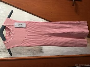 NOVÉ GUESS originál pudrove/pletené saty z visackami S/M - 17