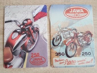 Retro plechové cedule JAWA - 17