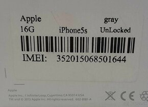 Apple iPhone 5S 16GB, gray - 17