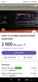 Sony TC - K 790 ES kazetový deck, magnetofon Esprit + DO - 17