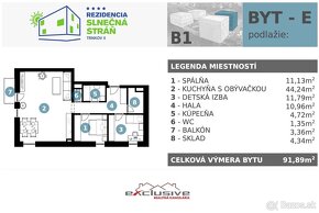 3 IZBOVÝ BYT– TRNKOV, 89 M², KRYTÉ PARKOVACIE MIESTO - 18