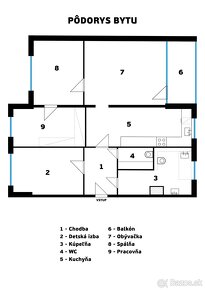 Priestranný 3,5-izbový byt v centre(83 m2) - 18