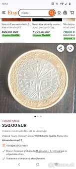 Predám vzácne 2€, 1€ mince - 18