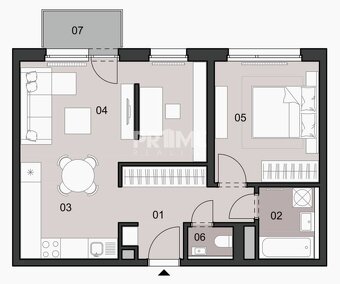 BÝVAJ PRVÝ  V 2,5i byte, OVOCNÉ SADY, BALKÓN, PARKING, Iv - 18