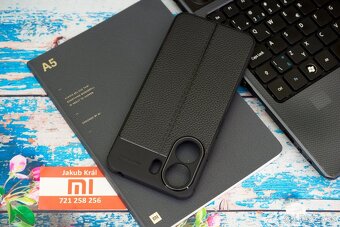 Puzdro s koženkovým vzorom pre Xiaomi, Redmi, Poco - 18