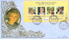 Poštové známky, filatelia: Anglicko, Lady Diana, FDC obálky - 18