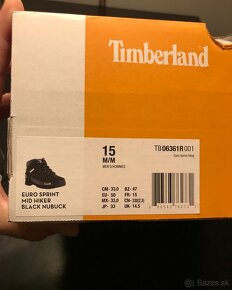 Timberland euro sprint mid hiker black nubuck veľkosť 50 - 18