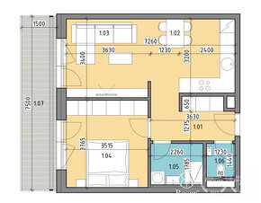 BOSEN | Veľký zariadený 2 izb.byt s loggiou v novom projekte - 18