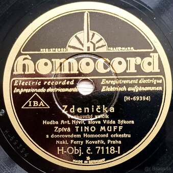 5 šelakových gramodesek z let 1930 – 1932, Československo 1 - 18