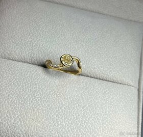 Exkluzivny diamantovy prsten 14k zlte zlato - 18