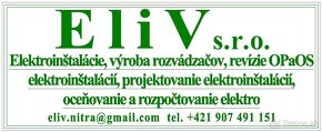 Elektroinštalácie, výroba rozvádzačov, revízie, rozpočty - 18