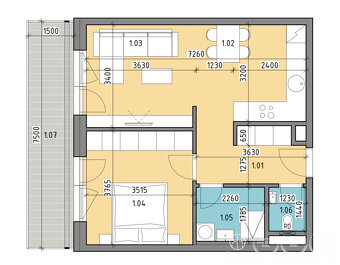 BOSEN | Veľký zariadený 2 izb.byt s loggiou v novom projekte - 18