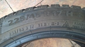 2+2 ks ZIMNÉ 225/45 R17 BRIDGESTONE CONTI a MATADOR 7-8 mm - 18