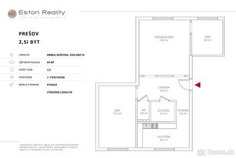 2,5-izbový byt, 64 m2, Mirka Nešpora, Sídlisko III, Prešov - 18