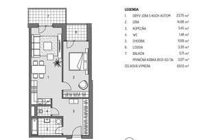 Exkluzivny 2i byt, NOVOSTAVBA JARABINKY, BALKON, KlIMATIZACI - 19