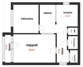 Ponúkam na predaj 2 izbový byt po  rekonštrukcii v Budapešti - 19
