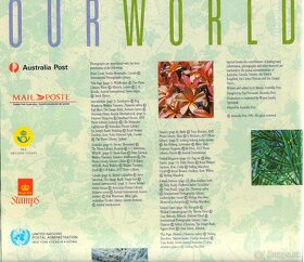 Poštové známky, filatelia: Brožúra "Our World" - 19