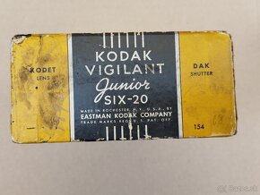 Starý fotoparát KODAK VIGILANT JUNIOR SIX 20 S LETAKY A KRAB - 19