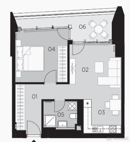 Prenájom 2 izbového bytu 60m2, Eurovea Tower, Bratislava - 19