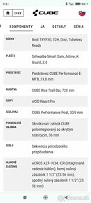 Elektrobicykel CUBE REACTION HYBRID EXC 750Wh - 19