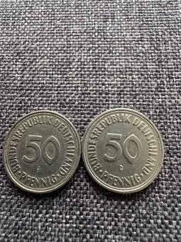 Nemecko - 50 Pfennig 7 ks : 1950, 1966, 1979, 1990, 1992 - 19