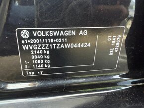 ► VW TOURAN 1,6 MPI - 75 KW- 7 MÍST, PARKO.SENZORY, NAVI◄ - 19