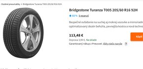 letná sada 4x100 205/60 R16 92H Renault Captur DOT4622 - 19