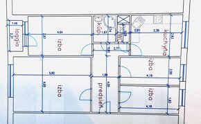 SLNEČNÝ 4 IZB. BYT S PRAKTICKOU DISPOZÍCIOU, 80 m²+loggia, B - 19