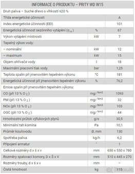 Krbové kachle Prity WD W15,čerpadlo,záložný zdroj, príslu. - 19