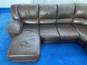 Luxusný kožený gauč s taburetom prestížnej značky pohjanmaan - 19