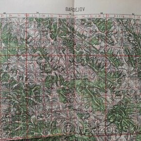 Stara mapa originál z I. ČSR - Bardejov - 1